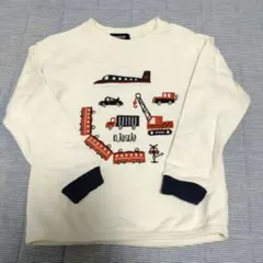 klädkåp 乗り物プリント トレーナー 110