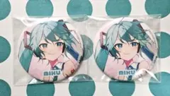 【新品】2点セット 初音ミク　缶バッジ　報知