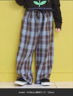MARKEY'S イージーワイドチェックパンツ140センチ