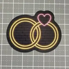 【TTT-12】防水ステッカー ネオン ネオンカラー ペアリング ハート