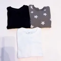 ユニクロ 無印 長袖カットソー 3枚セット 100cm