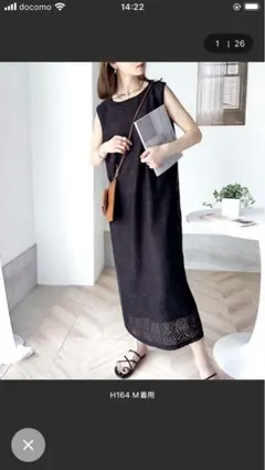 2wayパネルレースジャンパースカート 花柄 ワンピース L