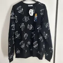 パラッパラッパー　スウェット　ブラック　LL 平成レトロ