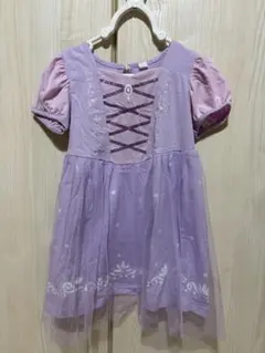 キッズ 半袖 ワンピース パープル