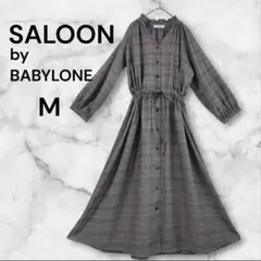 SALOON by BABYLONE ロングワンピース グレンチェック M