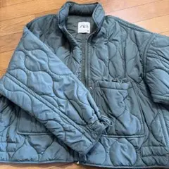 ZARA グリーン キルティングジャケット Sサイズ
