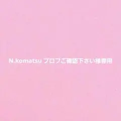 N.komatsu プロフご確認下さい様専用