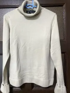 Laura Ashley ウール タートルネックセーター アイボリー　M