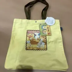 しまむら　まめきちまめこ　メロとタビ　トートバッグ　カードケース付き　イエローのサムネイル