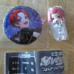 いれいす りうら つまんでつなげてますこっと カニカン 缶バッジセット