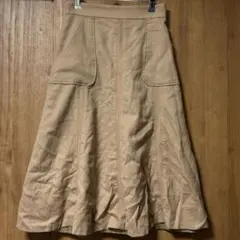 【JILLSTUART EndyROBE】ウール混 フレアスカート ベージュ