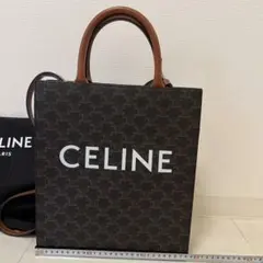 美品 CELINE ミニ ホリゾンタル カバ トリオンフキャンバス&カーフ
