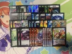 デュエマクラシック　4cボルバル　スリーブ付き　ささぼー