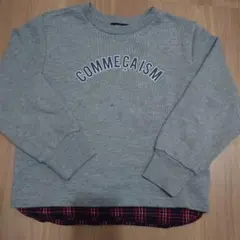 120 コムサイズム　グレー トレーナー