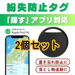 【2個セット】トラッカー Apple Find My紛失防止タグ AirTag
