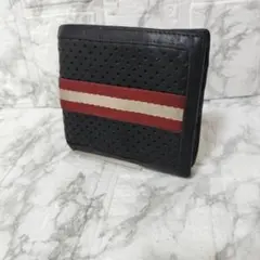 BALLY 二つ折り財布 黒/赤のサムネイル