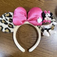 ふ*か様 【美品】ミニーマウス　ヒョウ柄　カチューシャ　マスコット　かわいい