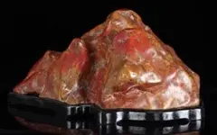 アリゾナ産 珪化木 木化石 15.4kg台座付 天然石 原石 鑑賞石 赤石 瑪瑙