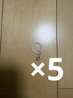 シリコンリング付き カニカン チャーム 5個セット めじるし ゴムのみ 輪っか