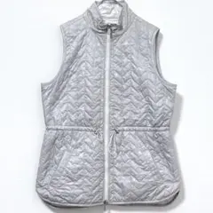 ★星柄 リバーシブル キルティングベスト グレー ホワイト 【L～LL相当】薄手
