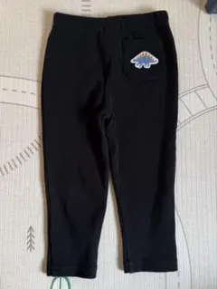 petit main 90 名前タグつき 恐竜 ブラックパンツ 未使用 黒
