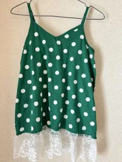 RODEO CROWNS RCWB 緑　ドット柄 キャミソール　新品未使用