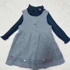 コーデ売り✨タルティーヌエショコラのタートルとファミリアワンピース 90cm