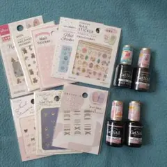 セリア ネイルシール ジェルネイル セット