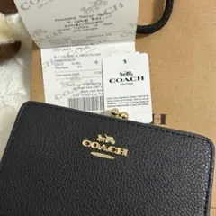 COACH コーチ がま口財布 ブラック 財布