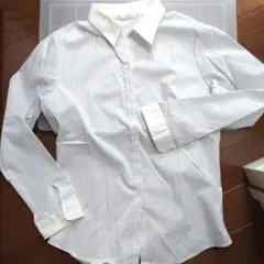 洋服の青山 person'sレディース スキッパーストライプシャツ 長袖13号