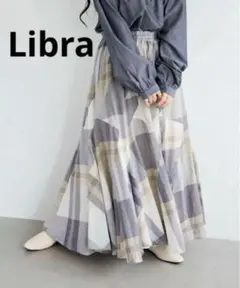 【Libra】ふんわり◎シアービックチェックロングスカート春夏のサムネイル