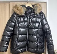 y2k ファー付き ダウンジャケット 光沢 平成 グランジ XL