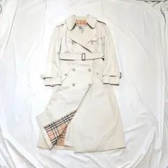 【Burberrys】希少70sクラシックトレンチコート　アイボリー系