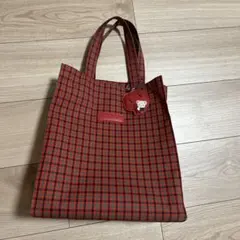 familiar ファミリア チェック柄 トートバッグ