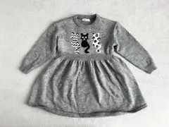 SHEIN 고양이 무늬 니트 원피스 회색 110-120 센치메터