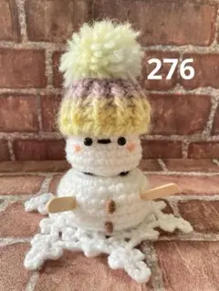 シマエナガ　雪だるま　編みぐるみ