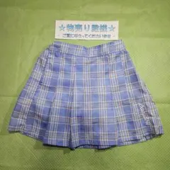 BABYDOLL　水色　チェック　プリーツ　スカート　120　子供