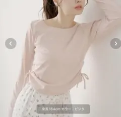 Chico ラインストーンロゴロンTピンクF