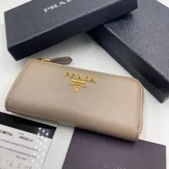 ！極美品！　PRADA プラダ　サフィアーノ　ベージュ　付属品完備　85A