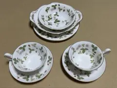 ウェッジウッド ワイルドストロベリー カップ&ソーサー ウィンザートレイ他セット