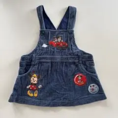 ディズニーストア ミッキー ミニー ジャンパースカート 95 コーデュロイ
