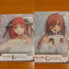 五等分の花嫁 一番くじ B賞 二乃 C賞 三玖 バストアップアクリルボード