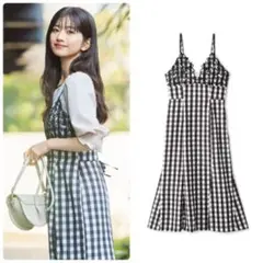 【美品】プロポーションボディドレッシング カットワークデザインキャミワンピース