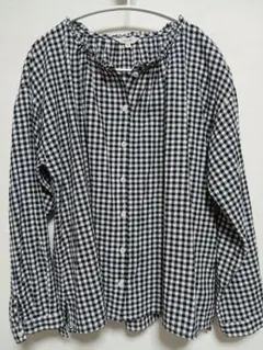 スタジオクリップ♪ ギンガムチェックブラウスＭサイズ