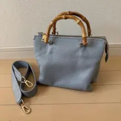 未使用級♡ロダニア イタリアンレザークロコ型押し バンブー 2WAY
