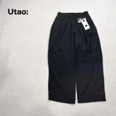 2 新品 タグ付 ウタオ タブヅキパンツ ワイドパンツ イージーパンツ 黒 L