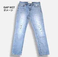 GAP ギャップ ガールフレンド ダメージデニム W27 ライトブルー 1969