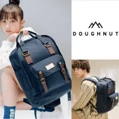 Doughnut ネイビー 本革レザー アクセサリ スクエア デザイン リュックのサムネイル