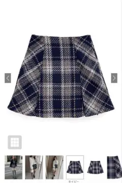 GRL インパン裏地付ツイードミニスカート