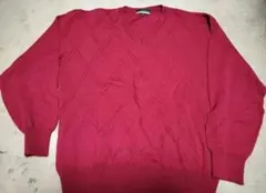 AUSTIN REED 赤 ケーブルニット セーター L